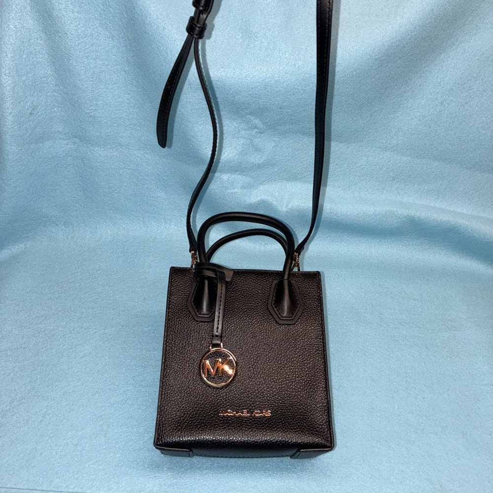 Michael Kors Black Leather Crossbody Bag